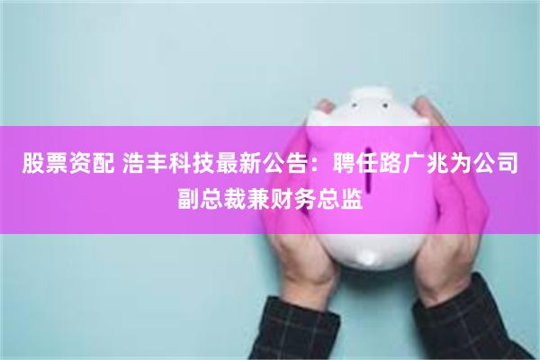 股票资配 浩丰科技最新公告：聘任路广兆为公司副总裁兼财务总监