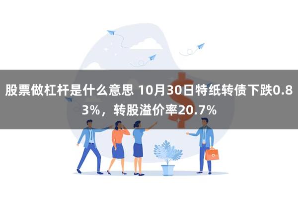 股票做杠杆是什么意思 10月30日特纸转债下跌0.83%，转股溢价率20.7%