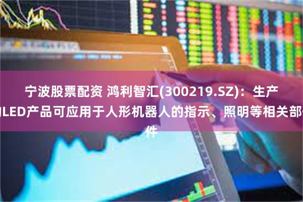 宁波股票配资 鸿利智汇(300219.SZ)：生产的LED产品可应用于人形机器人的指示、照明等相关部件